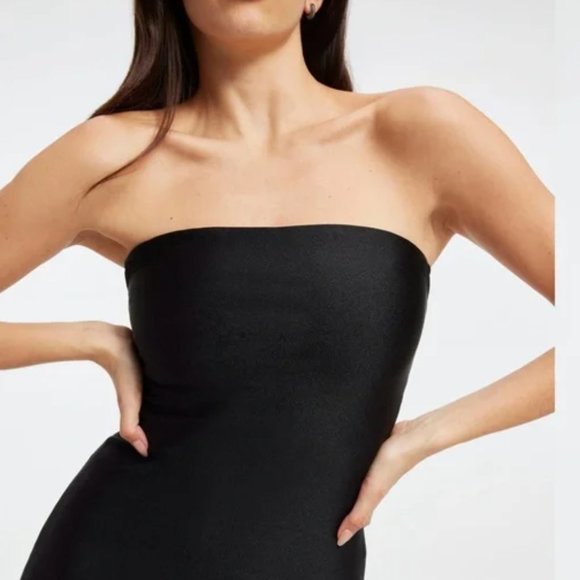 Good American Black Strapless Dress Body Con Mini Dress Tube Top Party Small New - Picture 2 of 9